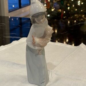 Lladro Figurine in White and Gray